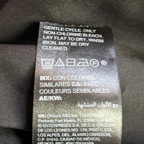 Chico's Travelers Women's Large 2 Black Jacket Artsy 3/4 Sleeve Lined career - Picture 8 of 11